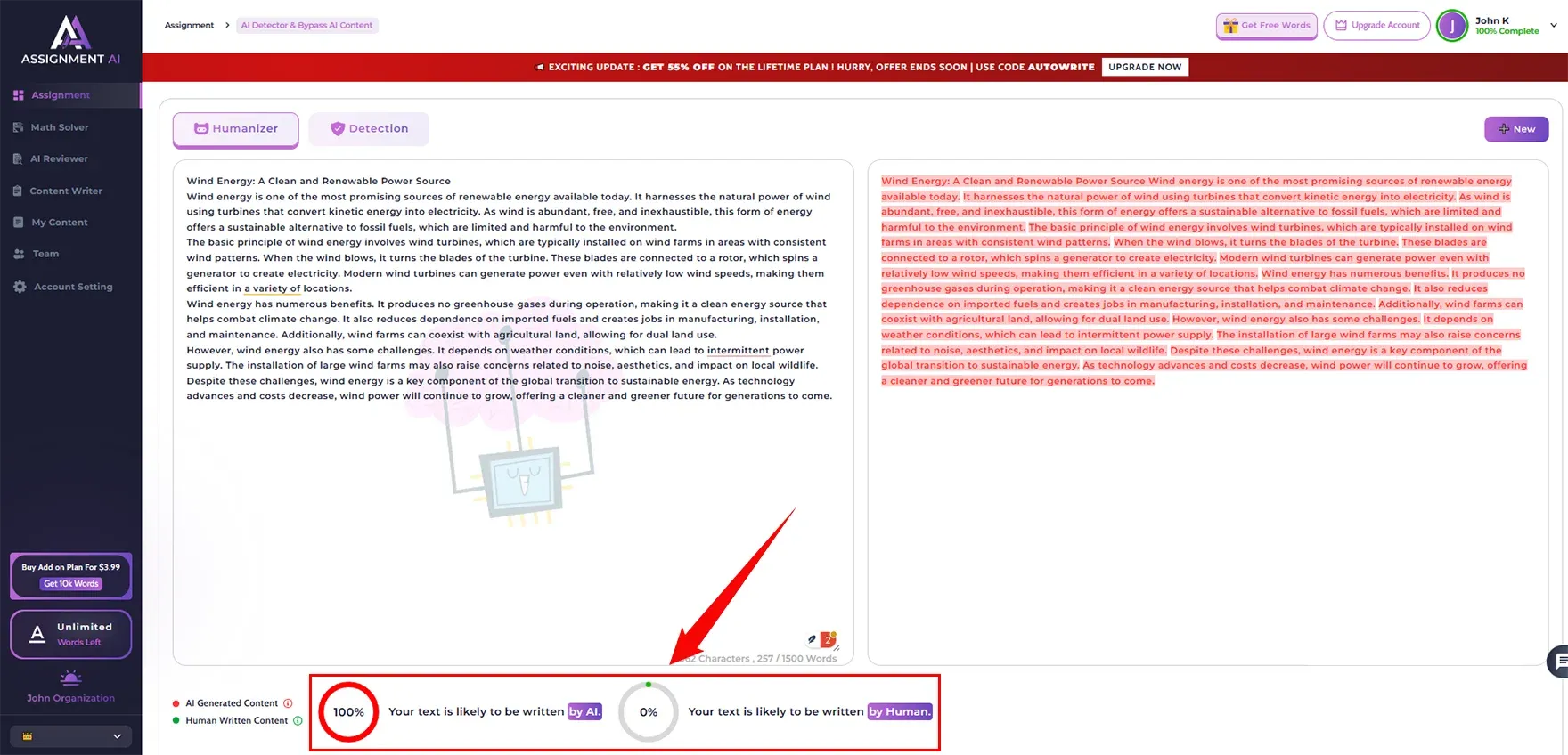 AssignmentGPT.AI AI Detector AssignmentGPT.AI AI Detector