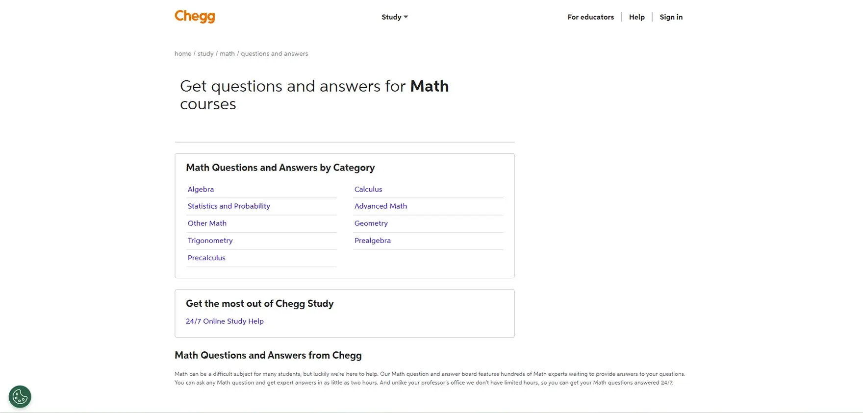 Chegg Math Solver