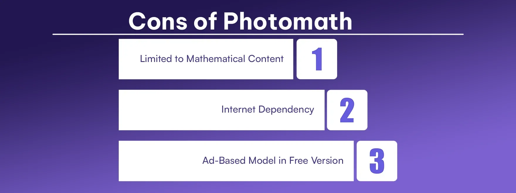 Cons of Photomath