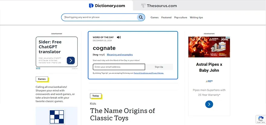 Dictionary com