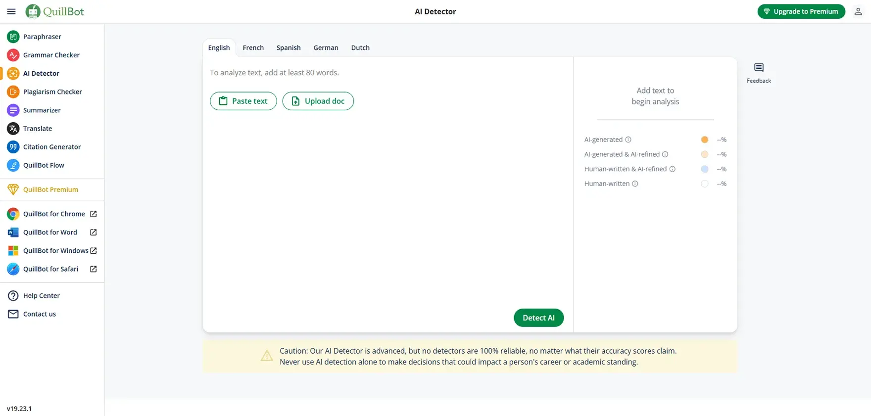QuillBot AI Detector