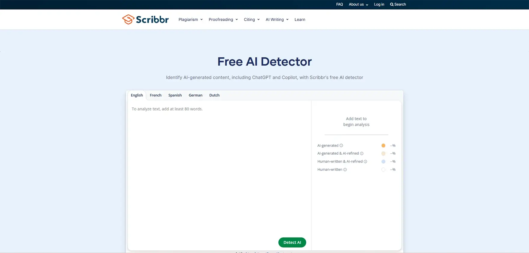 Scribbr AI Detector
