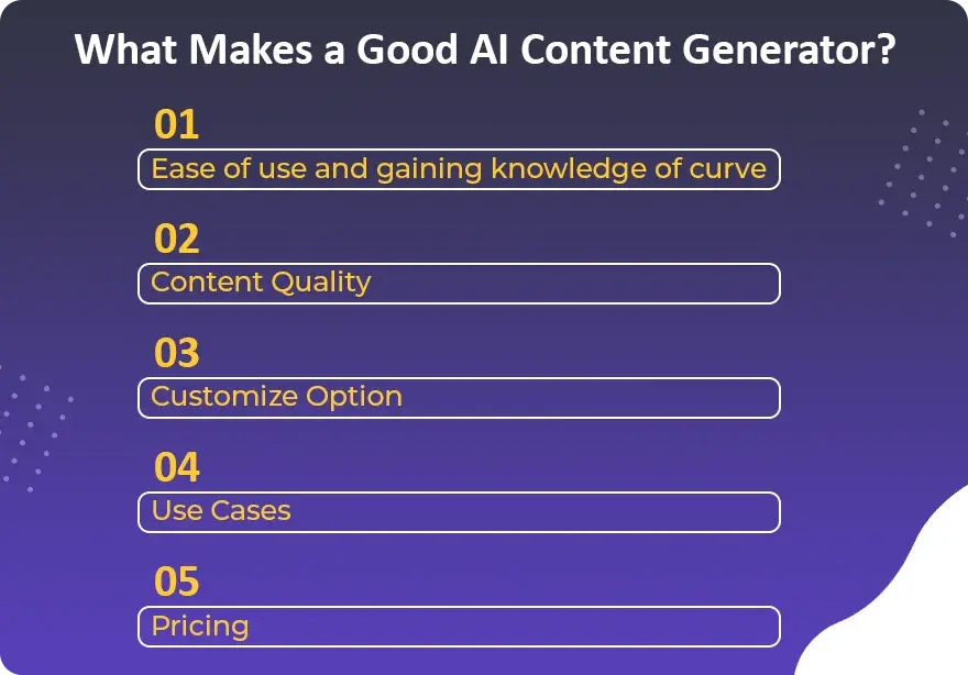 What Makes a Good AI Content Generator What Makes a Good AI Content Generator
