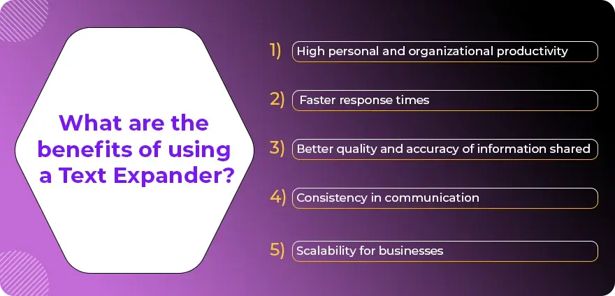What are the benefits of using a text expander
