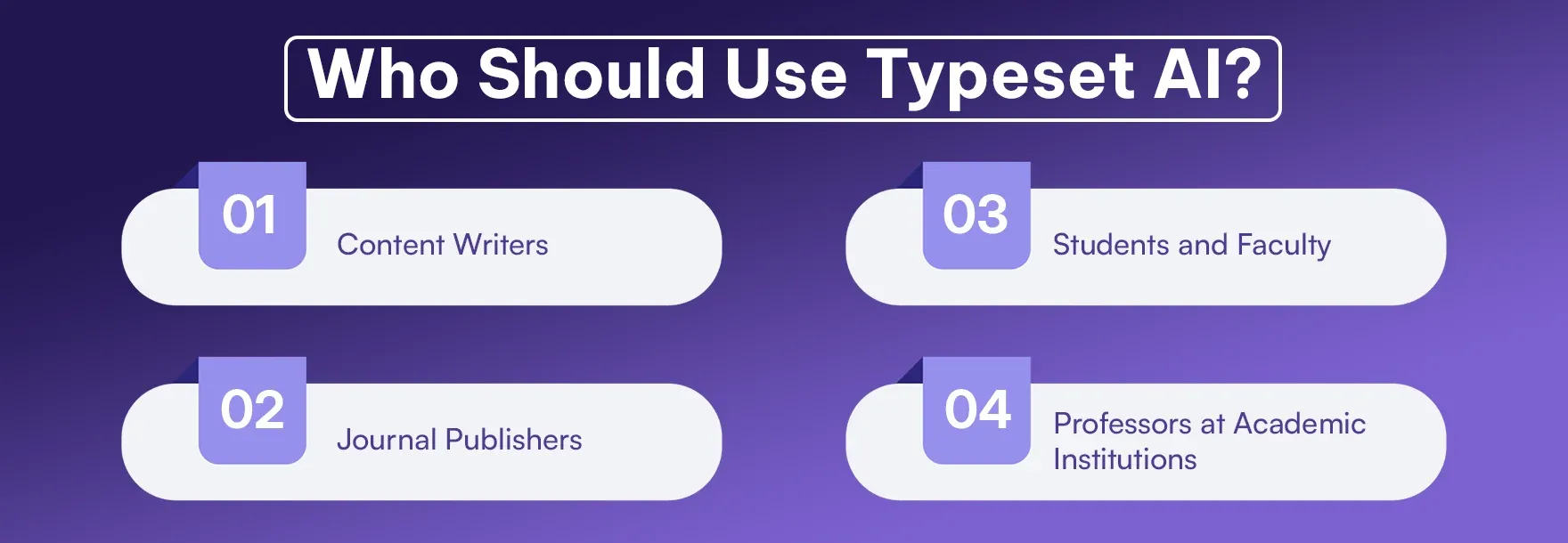 Who Should Use Typeset AI. Who Should Use Typeset AI.