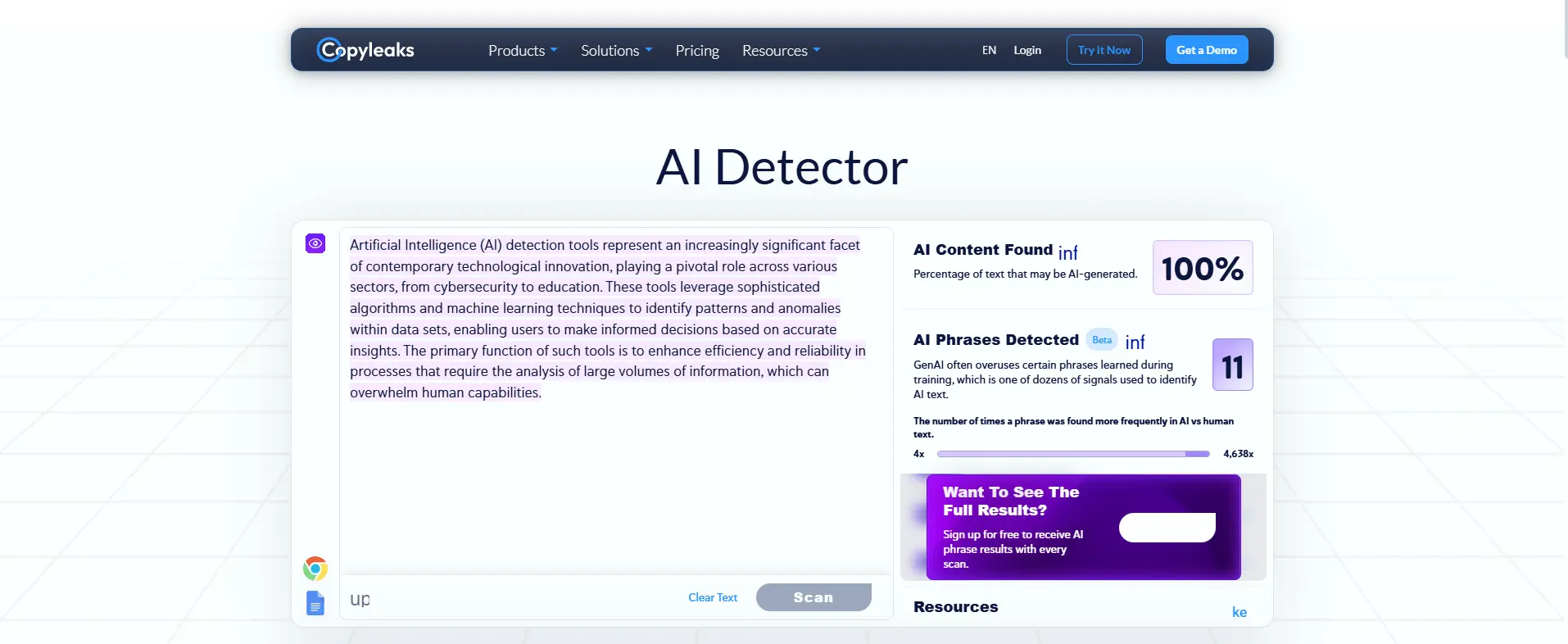 copyleaks Ai detector